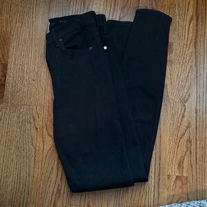 7 For All Mankind High Waist Black Skinny Jeans